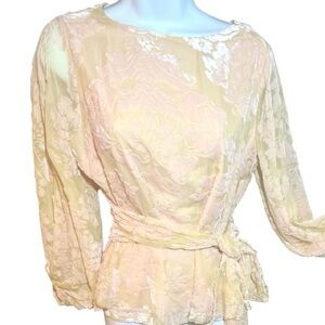 Anthropologie Velvet Embossed Blouse by Yumi Kim “Kiss-and Tell” Size Sm 
NWT